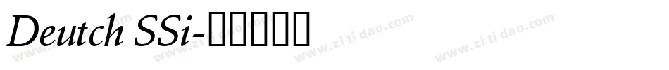 Deutch SSi字体转换